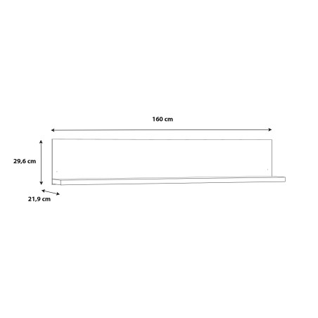 Polita Kaszimiro, Stejar Waterford Si Negru, 160 Cm-01