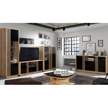 Dulap Living Dining Como 129 Cm Cu 2 Uși Si 1 Sertar-01