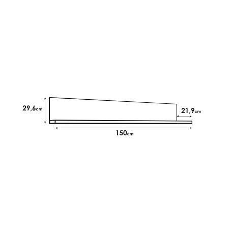 Polita Solletico Stejar Bartex, 150 Cm-01