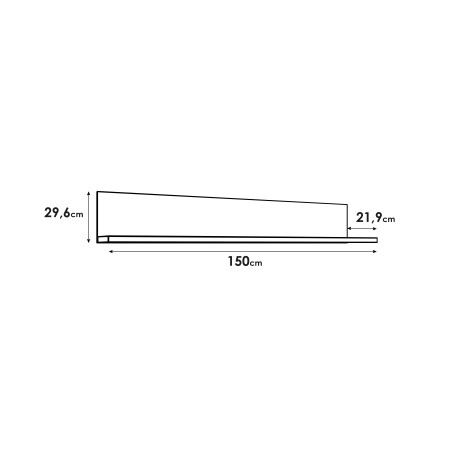 Polita Solletico Stejar Bartex, 150 Cm-01