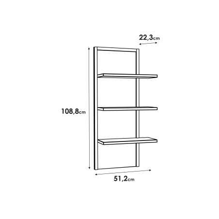 Raft Suspendat Solletico Stejar Bartex Si Stejar Spica, 51.2 Cm-01