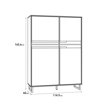 Comoda Solletico Stejar Bartex Si Stejar Spica, 114.9 Cm-01