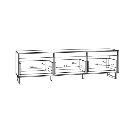 Comoda Tv Solletico Stejar Bartex Si Stejar Spica, 186.4 Cm-01