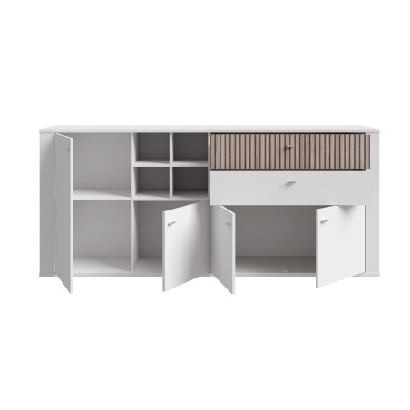 Comoda Jarina, Alb & Rovere Otello, 195,7 x 86,3 x 41,3 Cm-01