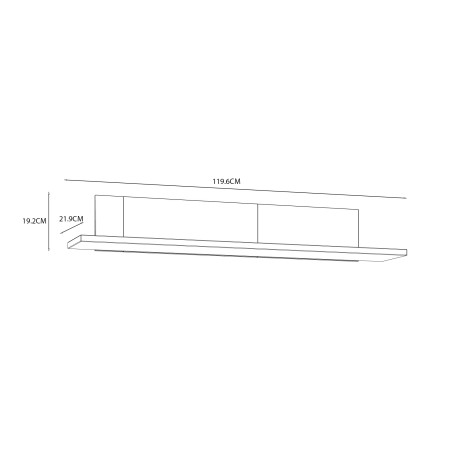 Polita Jarina Alb Si Rovere Otello, 119.6 Cm-01