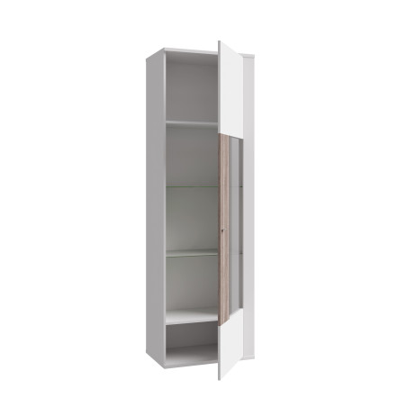 Vitrina Jarina Alb Si Rovere Otello, 63.6 Cm-01