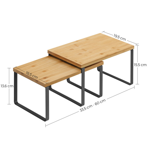 Suport Pentru Condimente, Bambus, 29,7 x 19,5 x 15,5 Cm