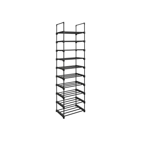 Organizator De Pantofi Cu 10 Niveluri, Negru, 45 x 30 x 174 Cm-01