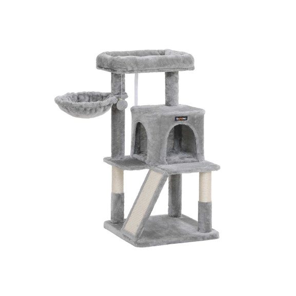Turn De Joaca Pentru Pisici, Gri, Plus&Sisal, 48 x 48 x 96 Cm