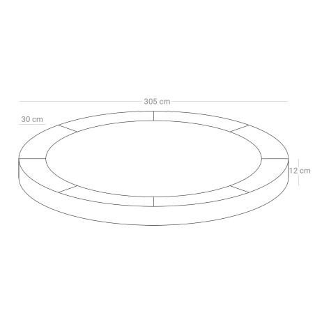 Husa De Protectie Pentru Trambulina, Polipropilena, Albastru, 305 Cm-01