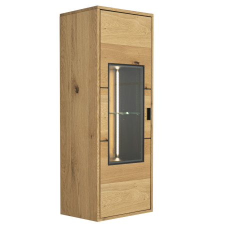 Etajera Urbano Oak Stanga Cu 1 Usa, Stejar Rustic Si Negru, 46 Cm-01