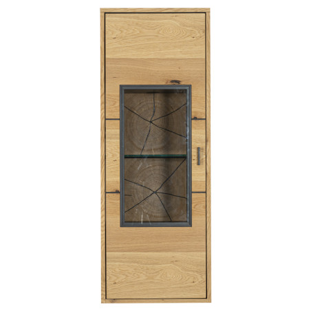 Etajera Urbano Oak Stanga Cu 1 Usa, Stejar Rustic Si Negru, 46 Cm-01