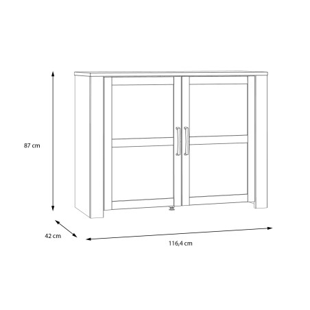 Comoda Behalf Stejar Riviera Si Stejar Gri, 116.4 Cm-01