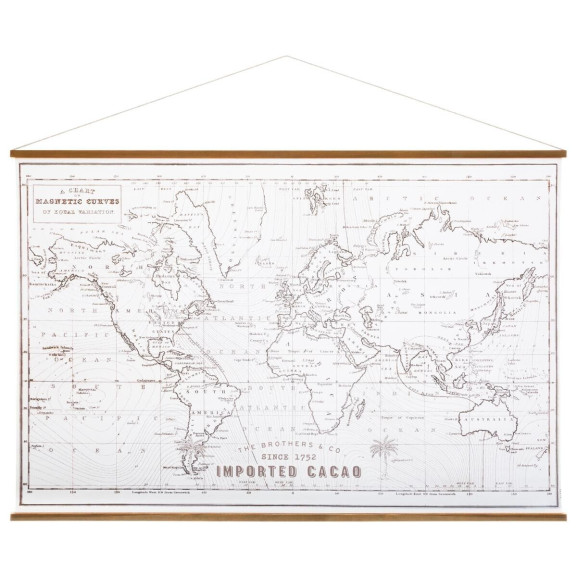 Canvas World Map, 110 x 73 cm