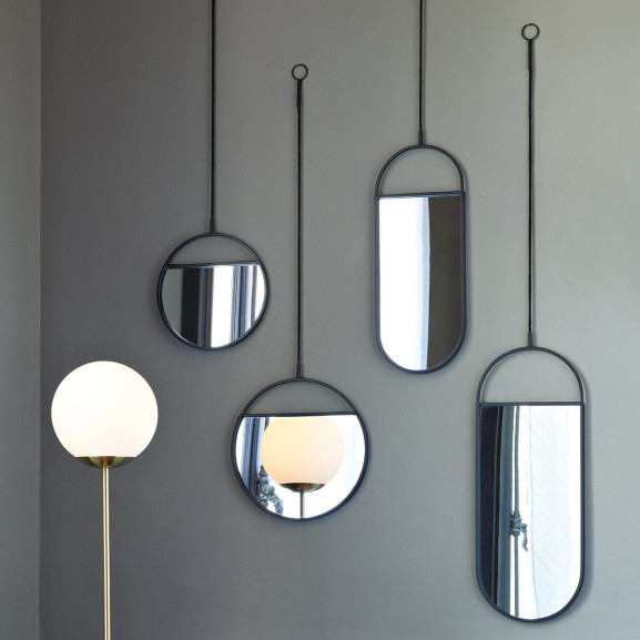 Set 2 oglinzi cu agatatoare oval