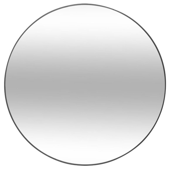 Oglinda rotunda cu rama neagră