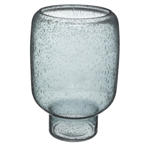 Vaza sticla Bubbly Gri H24,5