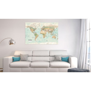 TABLOU WORLD MAP: BEAUTIFUL WORLD 120X80-RESIGILAT