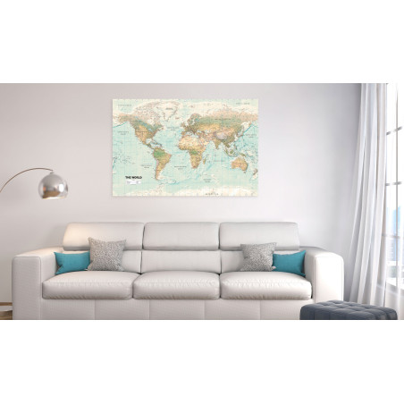Tablou World Map Beautiful World, 120 X 80-Resigilat-01
