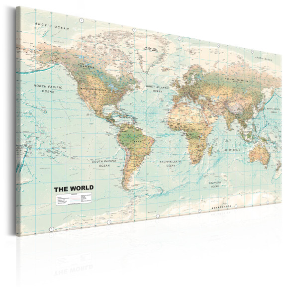Tablou world map: beautiful world 120x80-resigilat