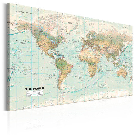 Tablou World Map Beautiful World, 120 X 80-Resigilat-01