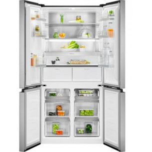 Combină Frigorifica Electrolux ELT9VE52U0, Frost Free, Clasa E, 522 Litri, Gri&Aspect Inox, 190 x 90,9 x 69 Cm