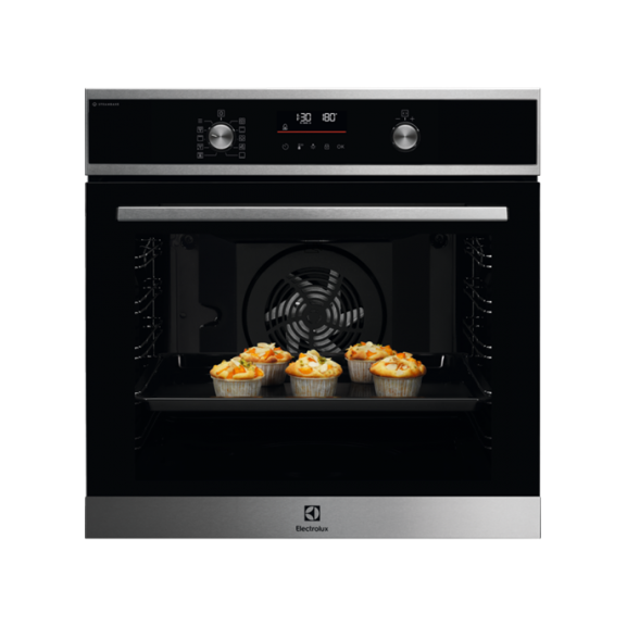 Cuptor Cu Abur Electrolux EOD6P66X, SteamBake Cu Autocuratare Pirolitica, A+, 72 Litri, Inox Antiamprenta, 59,4 x 59,6 x 56,9 Cm