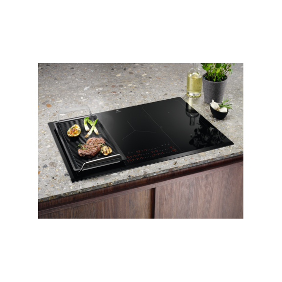 Plită inducţie Electrolux EIV84550, Bridge, Negru, 78 x 52 Cm