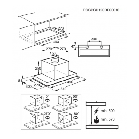 Hota Grupata Electrolux EFG516X, Hob2Hood, LEDlights, Inox, 54 x 30 Cm-01