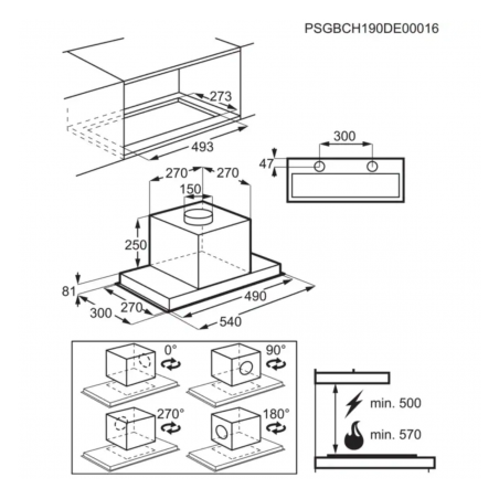 Hota Grupata Electrolux LFG716W, 700 m3/h, Spot LED, A, Alb, 54 x 30 Cm-01