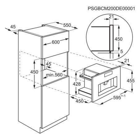 Espressor Incorporabil Electrolux EBC85X, Inox Antiamprenta, 45 x 56 x 55 Cm-01