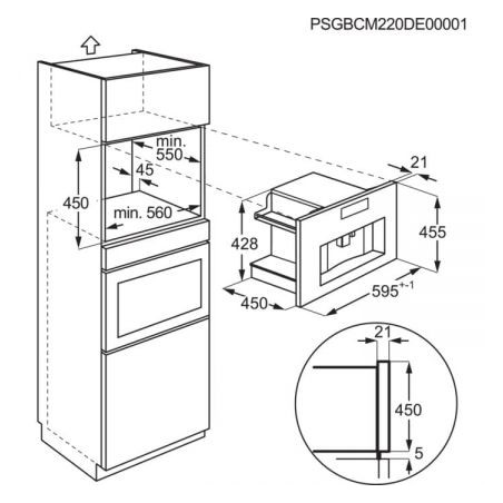 Espressor Incorporabil Electrolux KBC85Z, Negru, 45 x 56 x 55 Cm-01