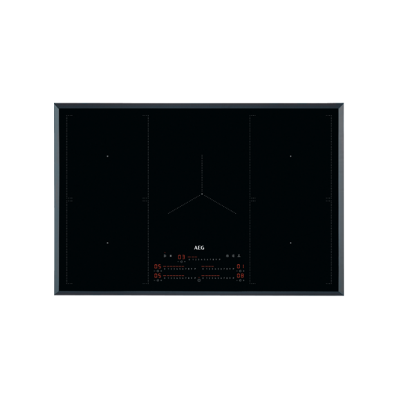 Plita Inductie AEG IKE85753FB PowerBoost Hob2Hood 5 Zone Negru 78 x 52 Cm