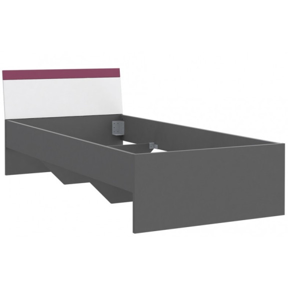 Poze Pat Dormitor Libelle Negru, Dimensiune Saltea 90 X 200 Cm