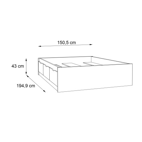 Pat Vankka, Stejar Pardosit Si Alb, Dimensiune Saltea 140 x 190 Cm-01