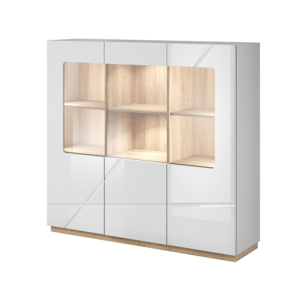 Vitrina 3usi fuji, 150 × 141 × 41 cm