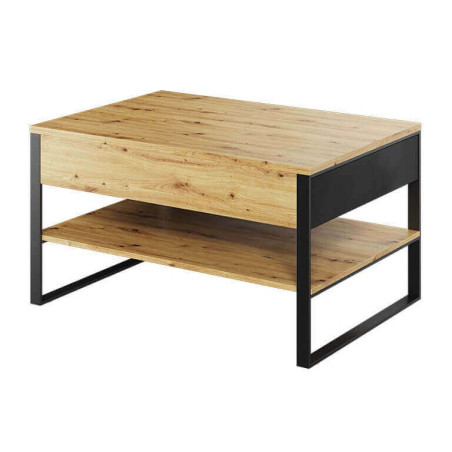 Masuta De Cafea Moonlight, Evoke Stejar&Negru Mat, 100 × 56 × 70 Cm-01