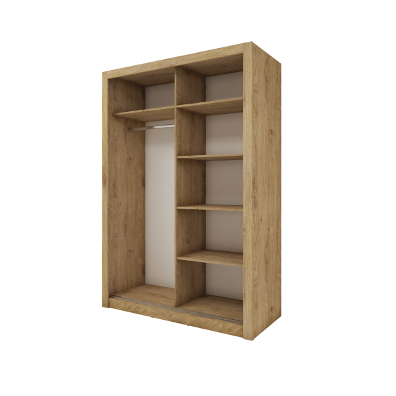 Dulap 2usi glisante thea, stejar shetland, 150 × 215 × 60 cm
