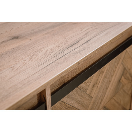 Comoda Tv Solletico Stejar Bartex Si Stejar Spica, 186.4 Cm-01