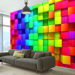 Fototapet Colourful Cubes 350 x 245 Cm-Resigilat