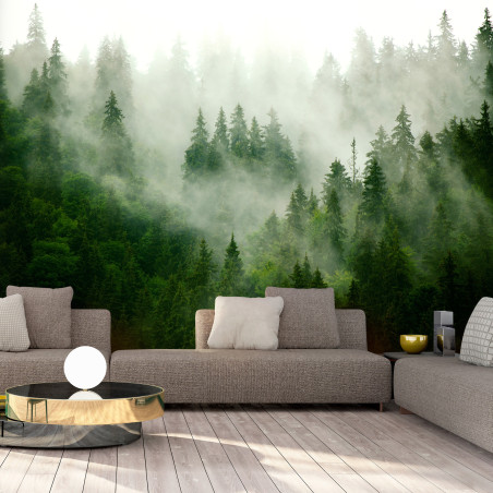 Fototapet Mountain Forest (Green) 300 x 210 cm-Resigilat-01