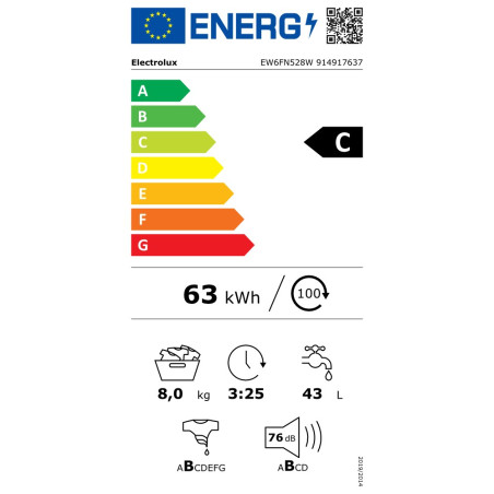 Mașină de spălat rufe ELECTROLUX EW6FN528W, PerfectCare600 C 8 kg-01