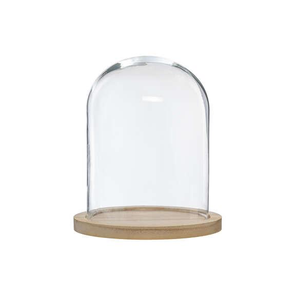 Dome Sticla Cu Baza De Lemn H 29.5