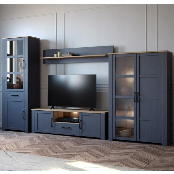 Set Living Boho Stejar Riviera Si Stejar Bleumarin, 362.5 Cm image12
