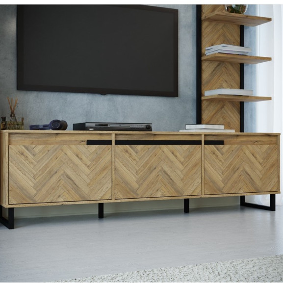 Poze Comoda Tv Solletico Stejar Bartex Si Stejar Spica, 186.4 Cm