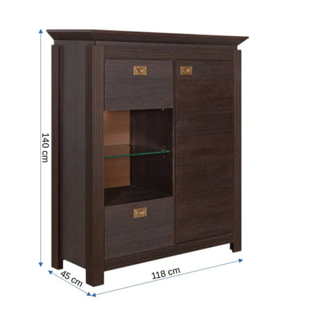 Comoda Bar Living Saigon Cantori Cu 2 Usi Si 1 Sertar, 118 Cm-01