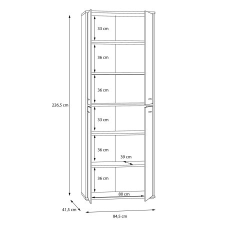 Dulap Birou West Valley 84.5 Cm-01