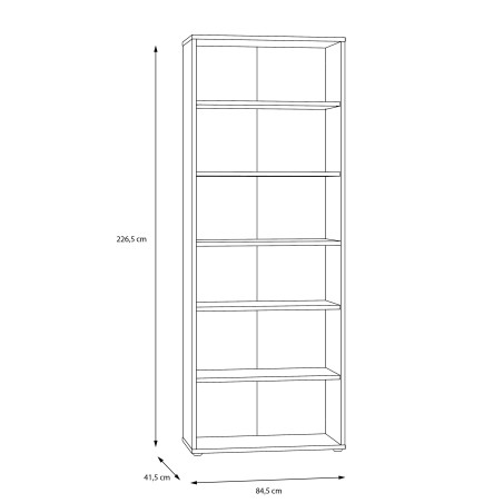 Biblioteca West Valley 84.5 x 41.5 x 226.5 Cm-01