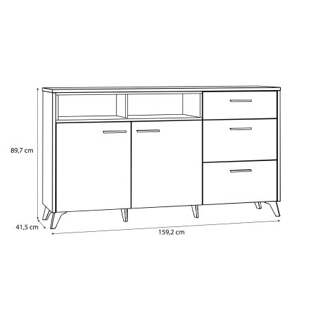 Comoda Stânga West Valley 160 Cm-01