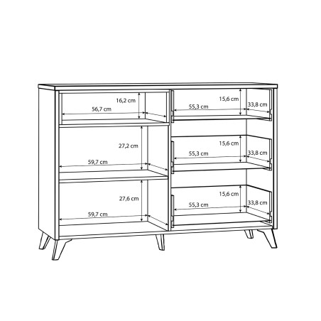 Comoda Stânga West Valley 124.5 Cm-01